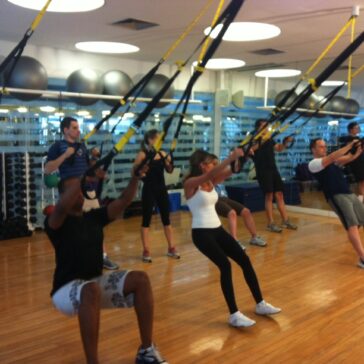 Aula de TRX na Pelé Club unidade Itaim